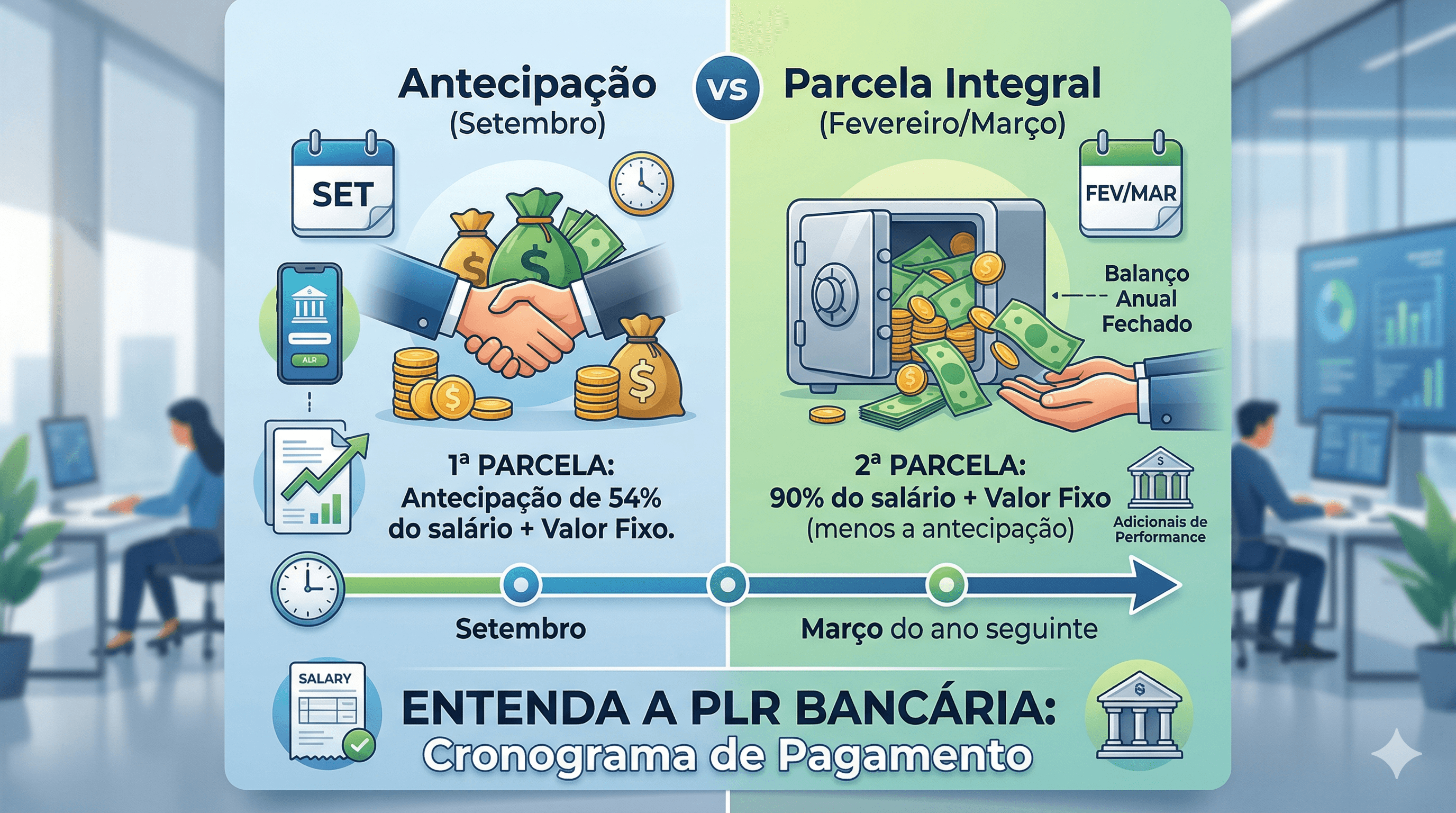 Antecipação vs Parcela Integral: como funcionam as duas